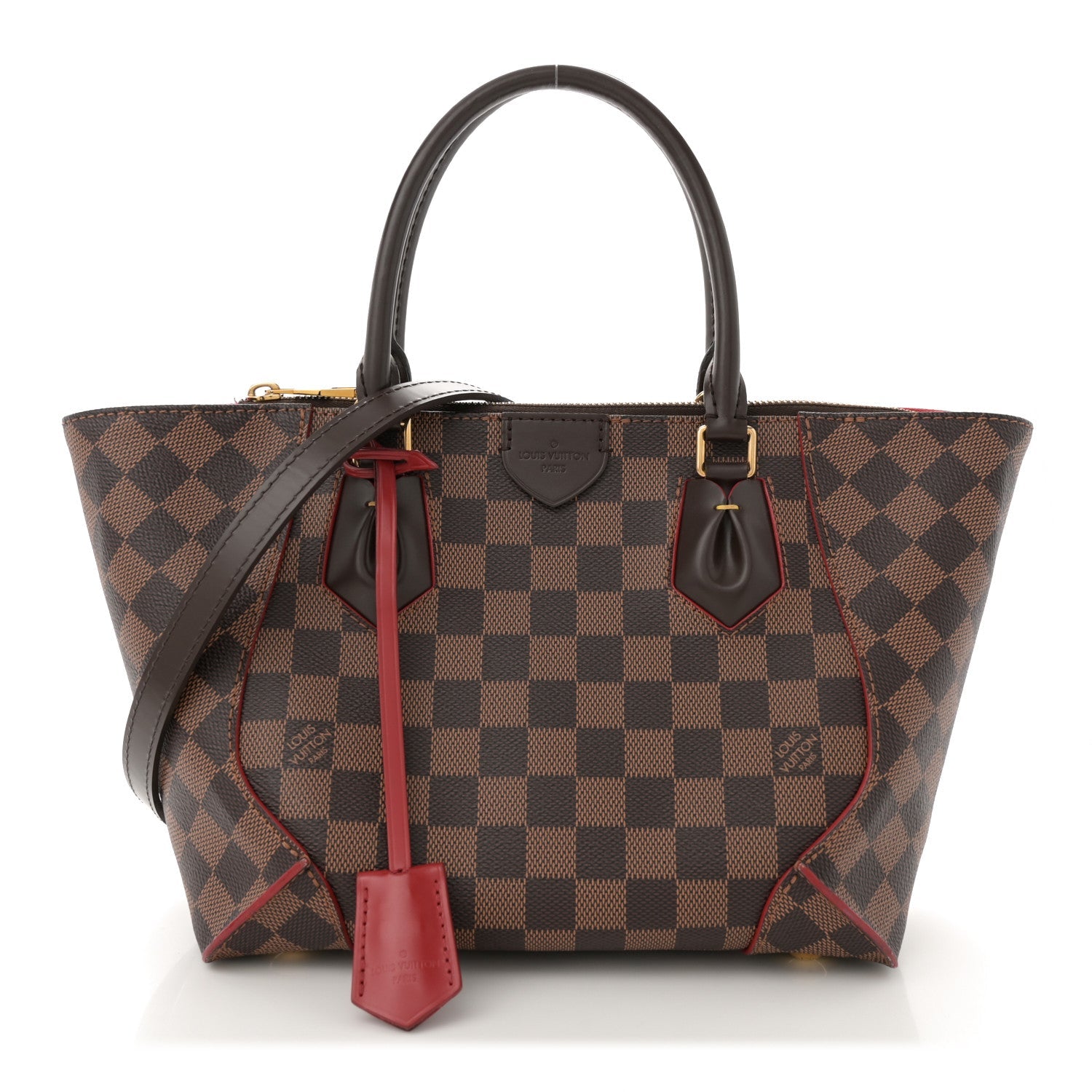 Damier Ebene Caissa Tote PM Cherry