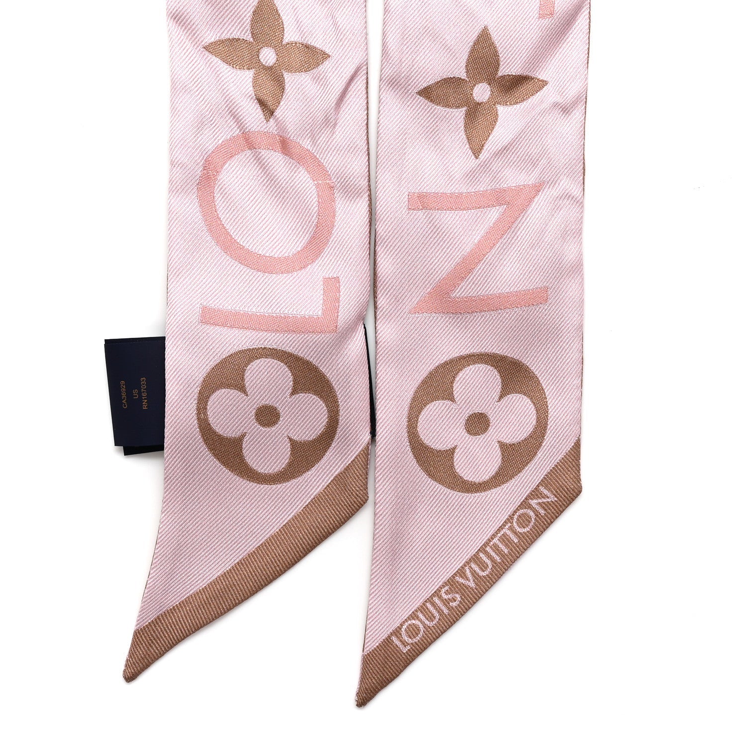 Silk Monogram Infinity BB Bandeau Rose Poudre