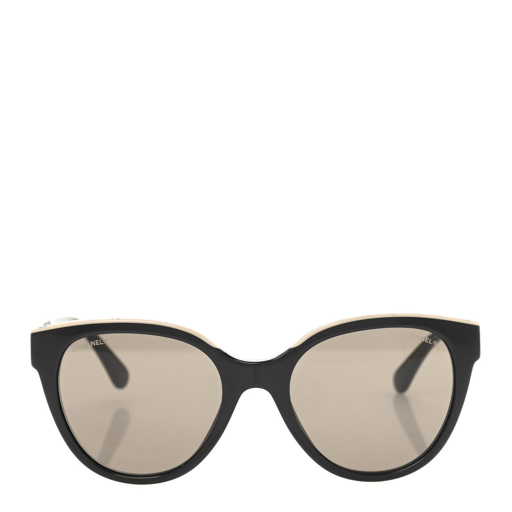 Acetate CC Butterfly Sunglasses 5414 Black Beige