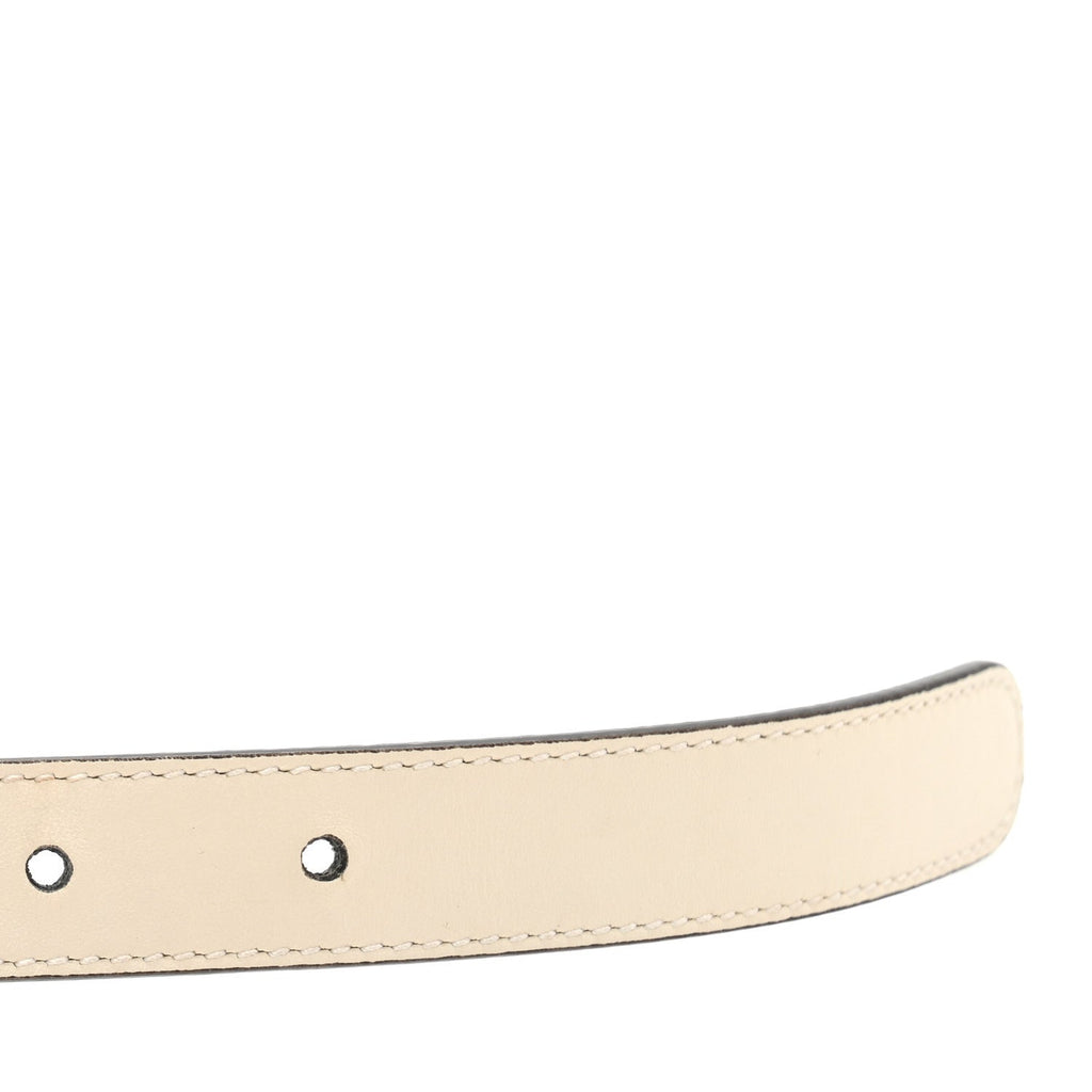 Calfskin Double G 20mm Belt 80 32 Mystic White