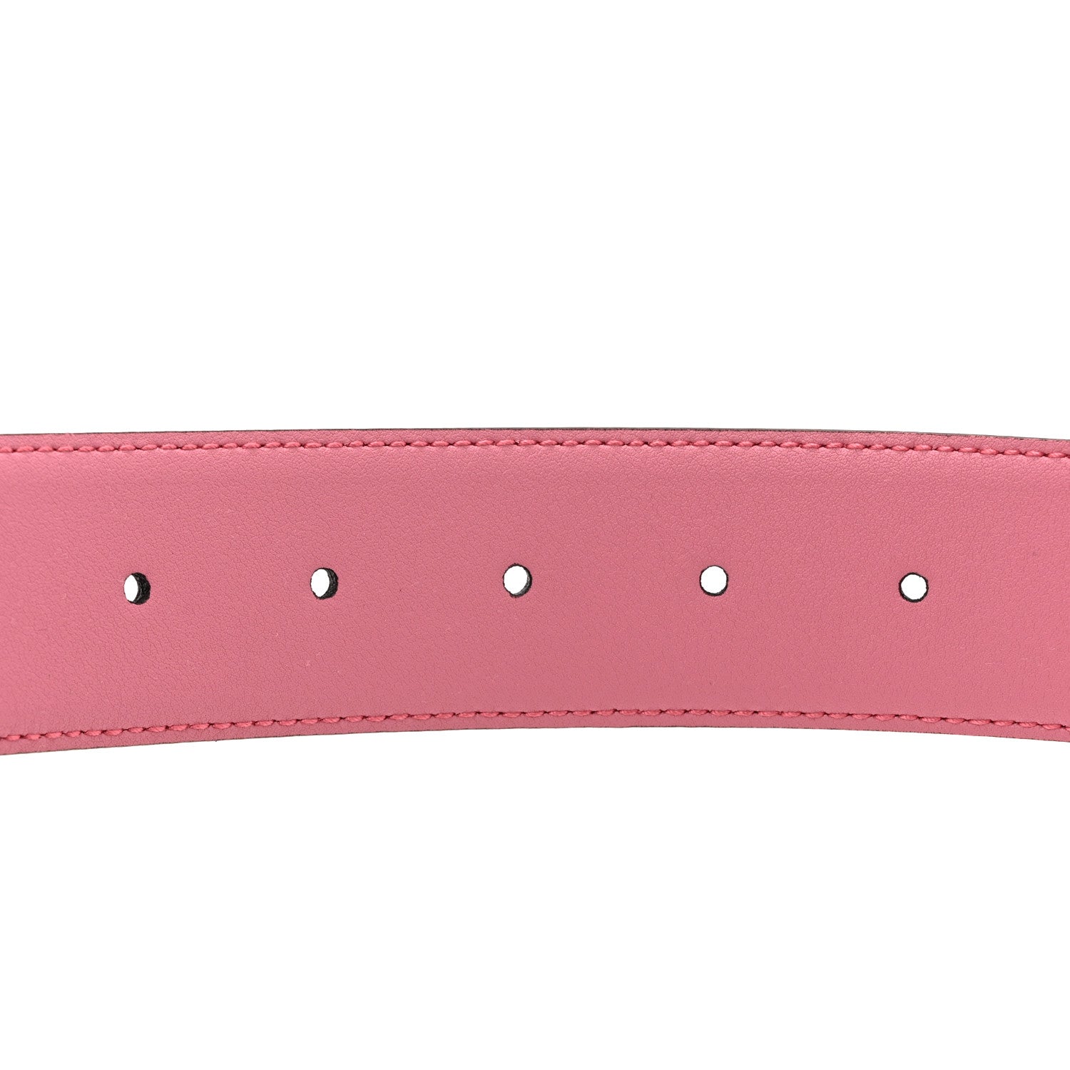 Moon Calfskin Interlocking G 37mm Belt 90 36 Glossy Pink
