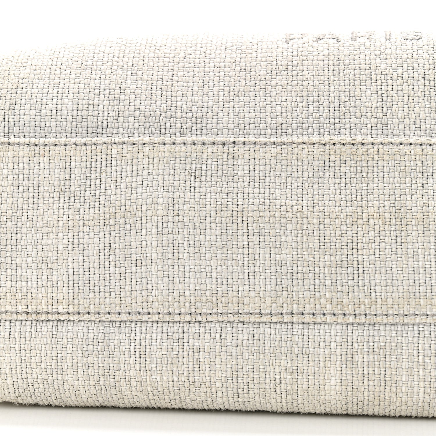 Woven Straw Raffia Small Deauville Tote Grey