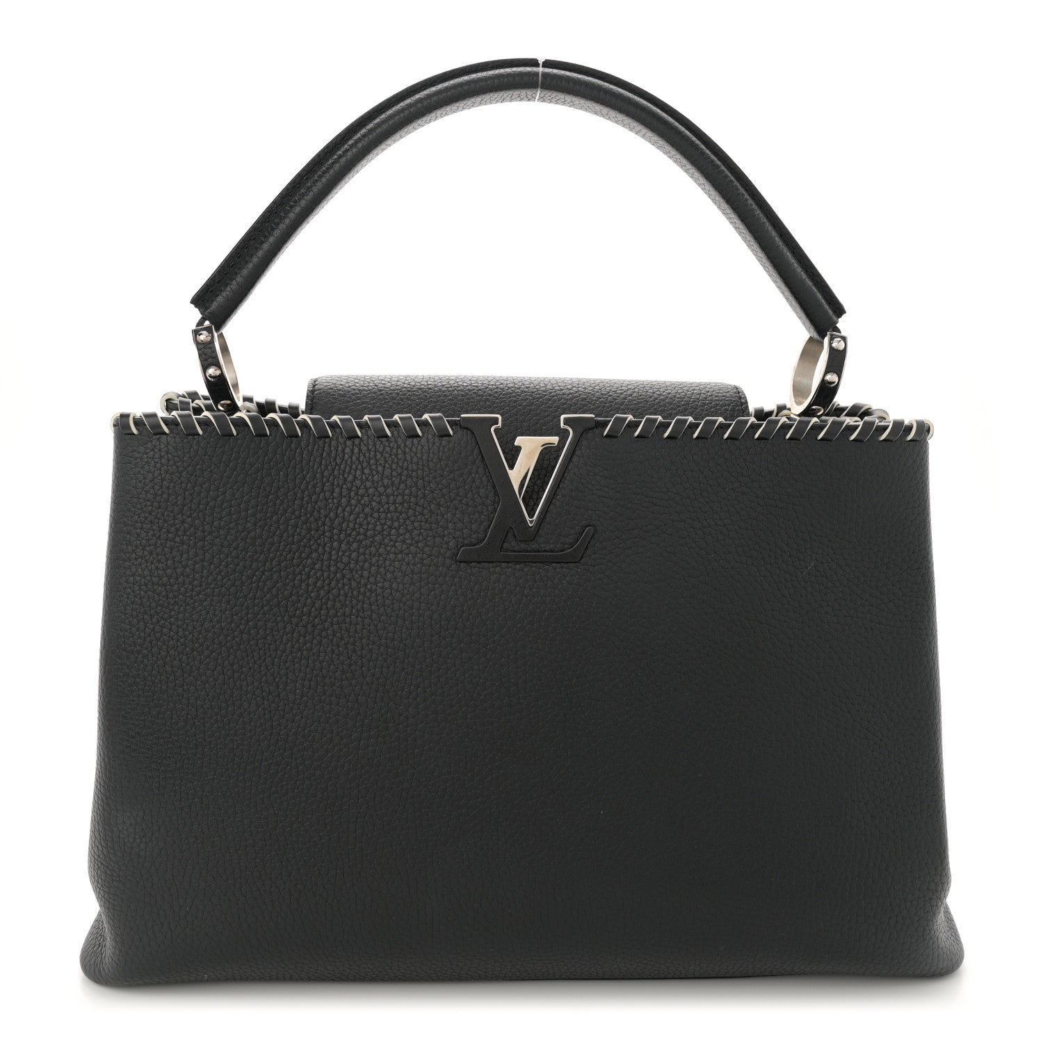 Taurillon Braided Capucines MM Black