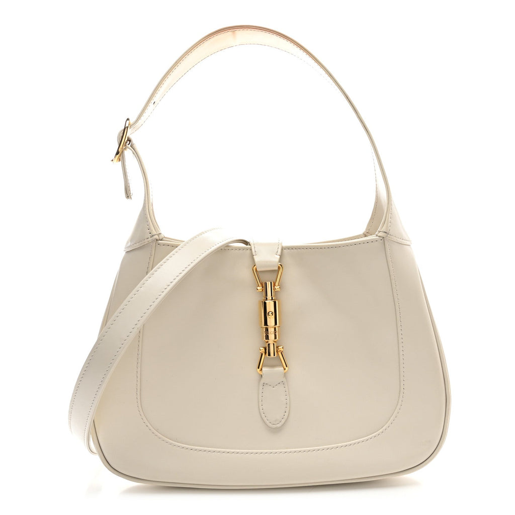 Boarded Dyana Lux Calfskin Small Jackie 1961 Hobo Mystic White