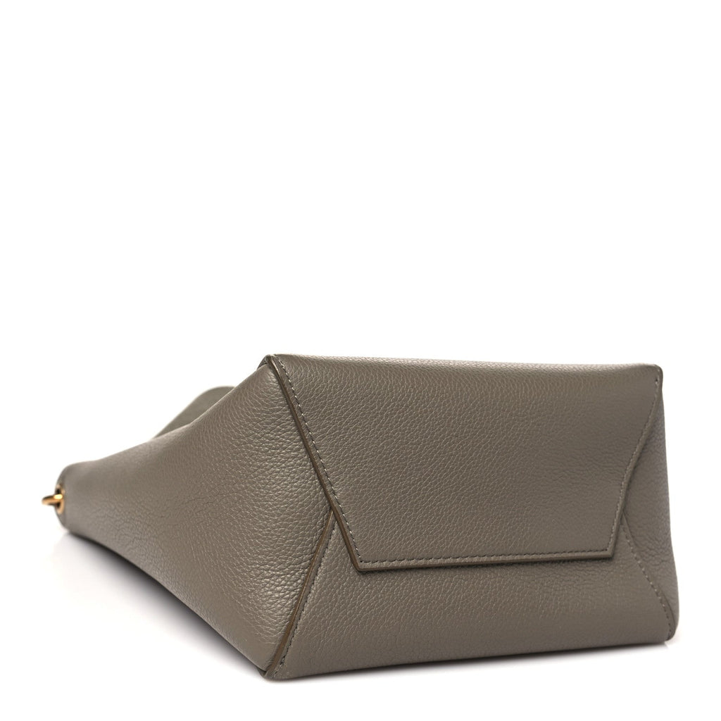 Soft Grained Calfskin Small Sangle Bucket Bag Taupe