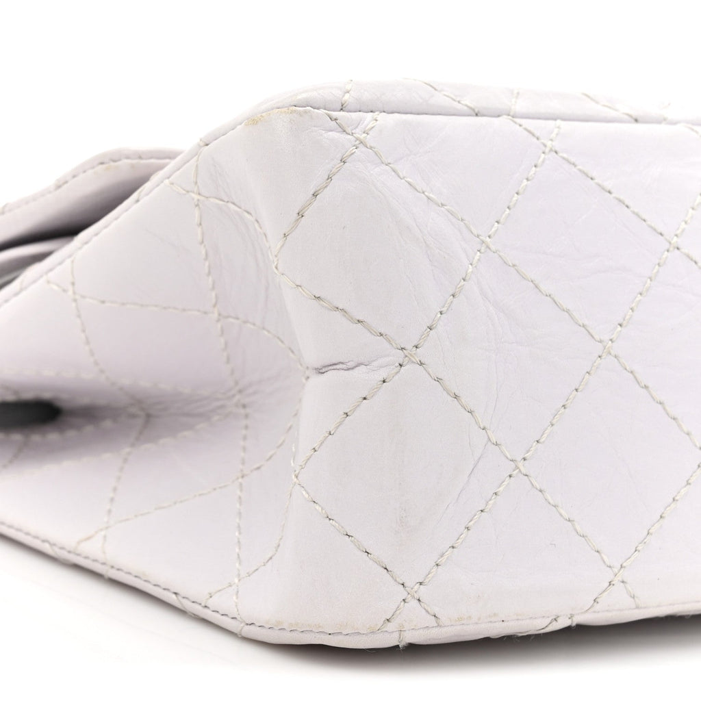 Aged Calfskin Quilted 2.55 Reissue 226 Flap White