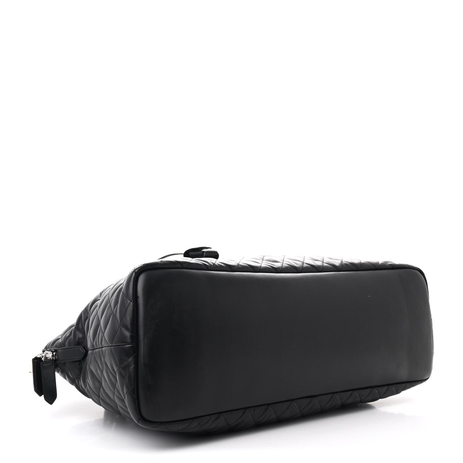 Calfskin Quilted ES Giant Travel Bag Black