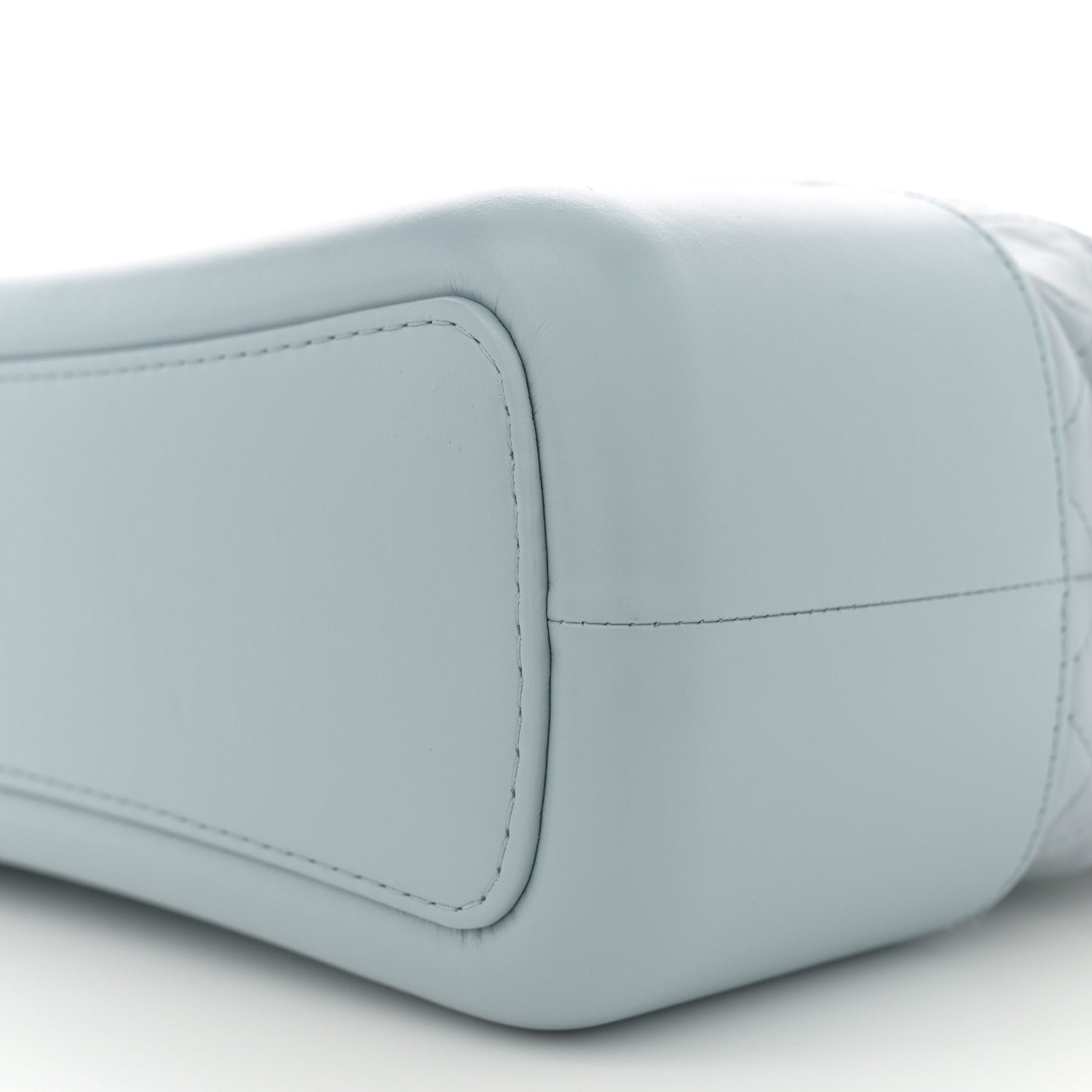 Aged Calfskin Quilted Medium Gabrielle Hobo Light Blue
