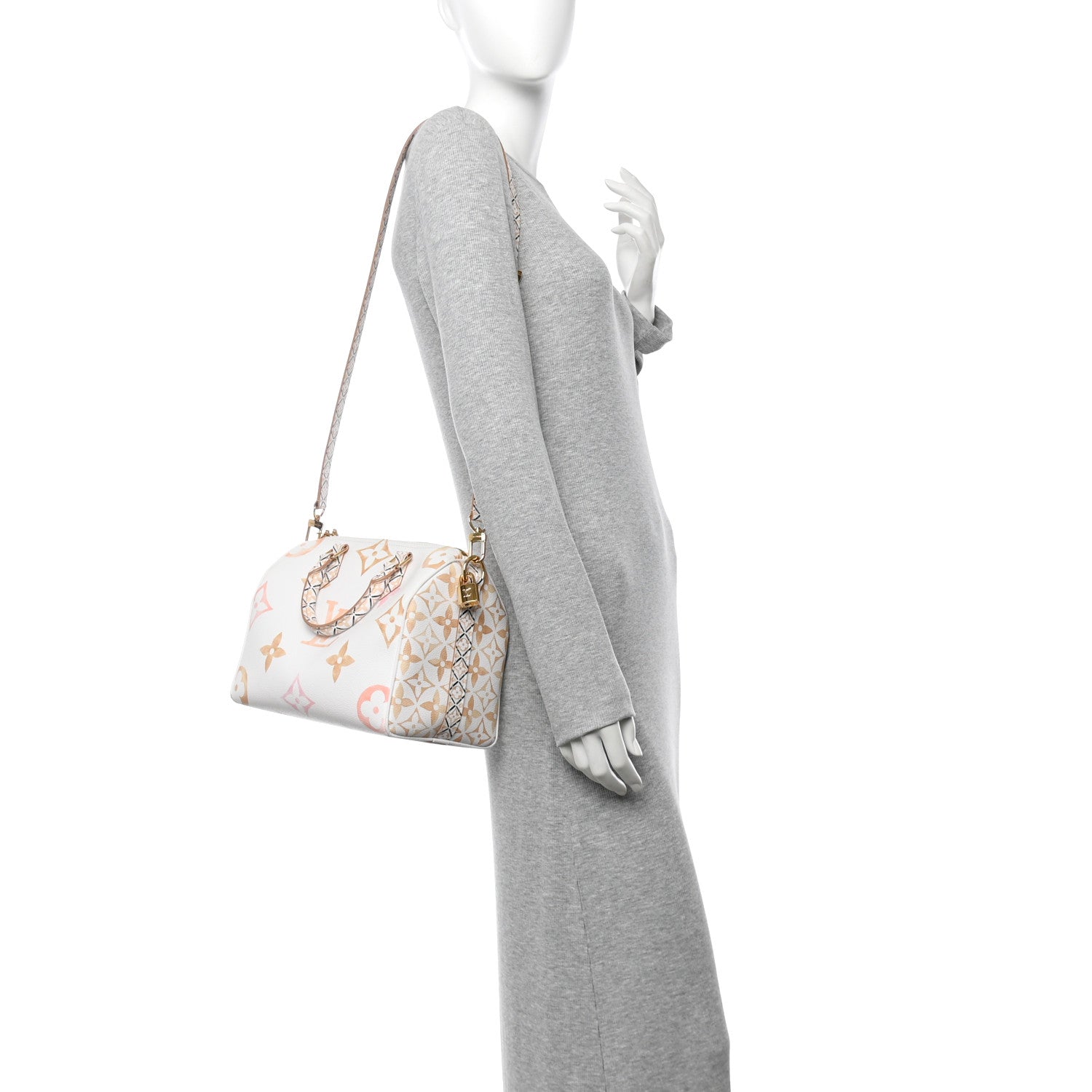 Monogram Giant By The Pool 2.0 Speedy Bandouliere 25 Beige