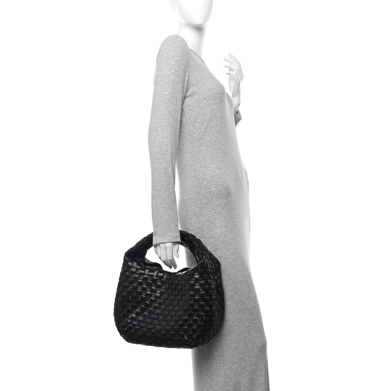 Nappa Intrecciato Hobo Black