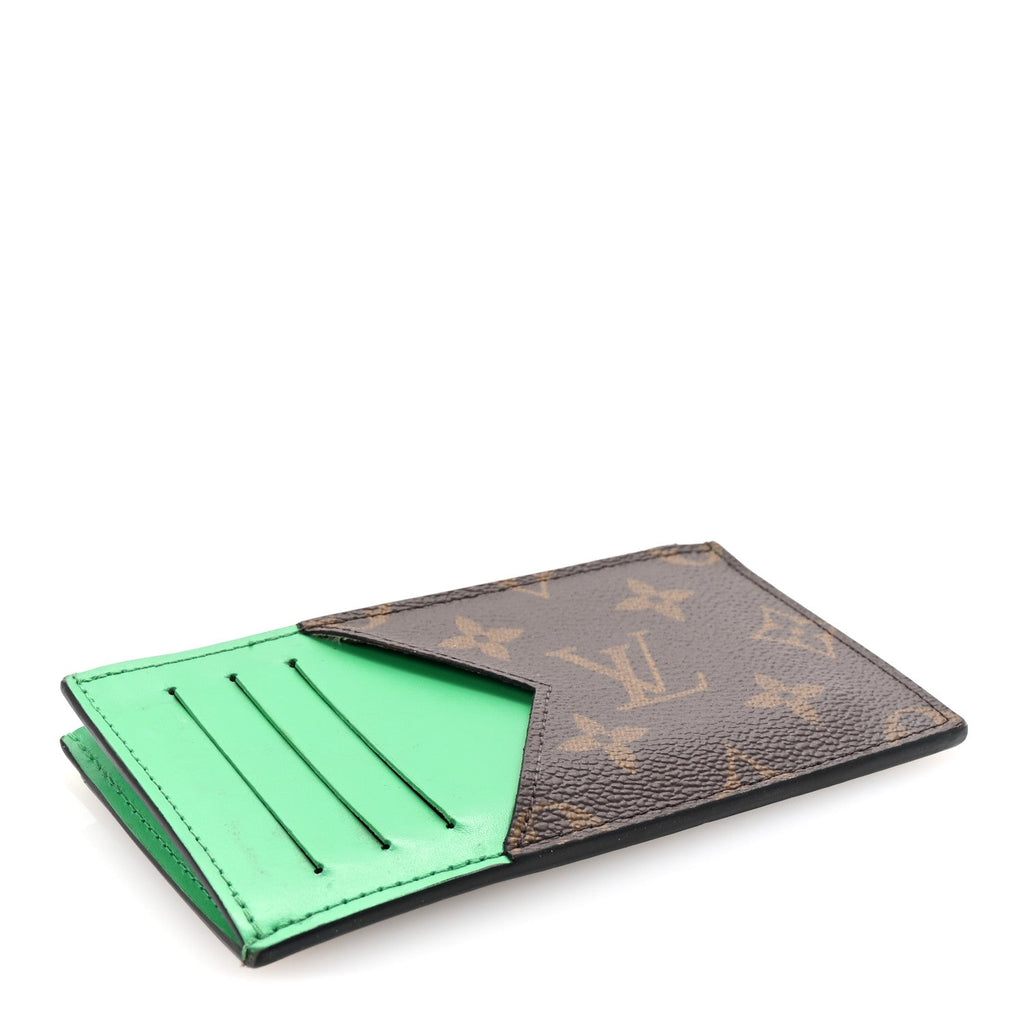 Monogram Calfskin Coin  Holder Minty Green