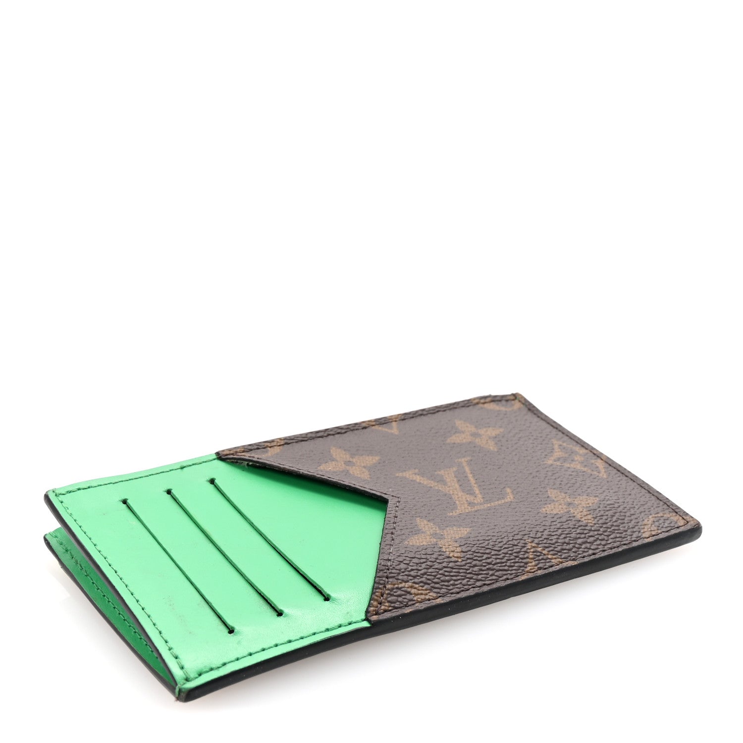 Monogram Calfskin Coin  Holder Minty Green