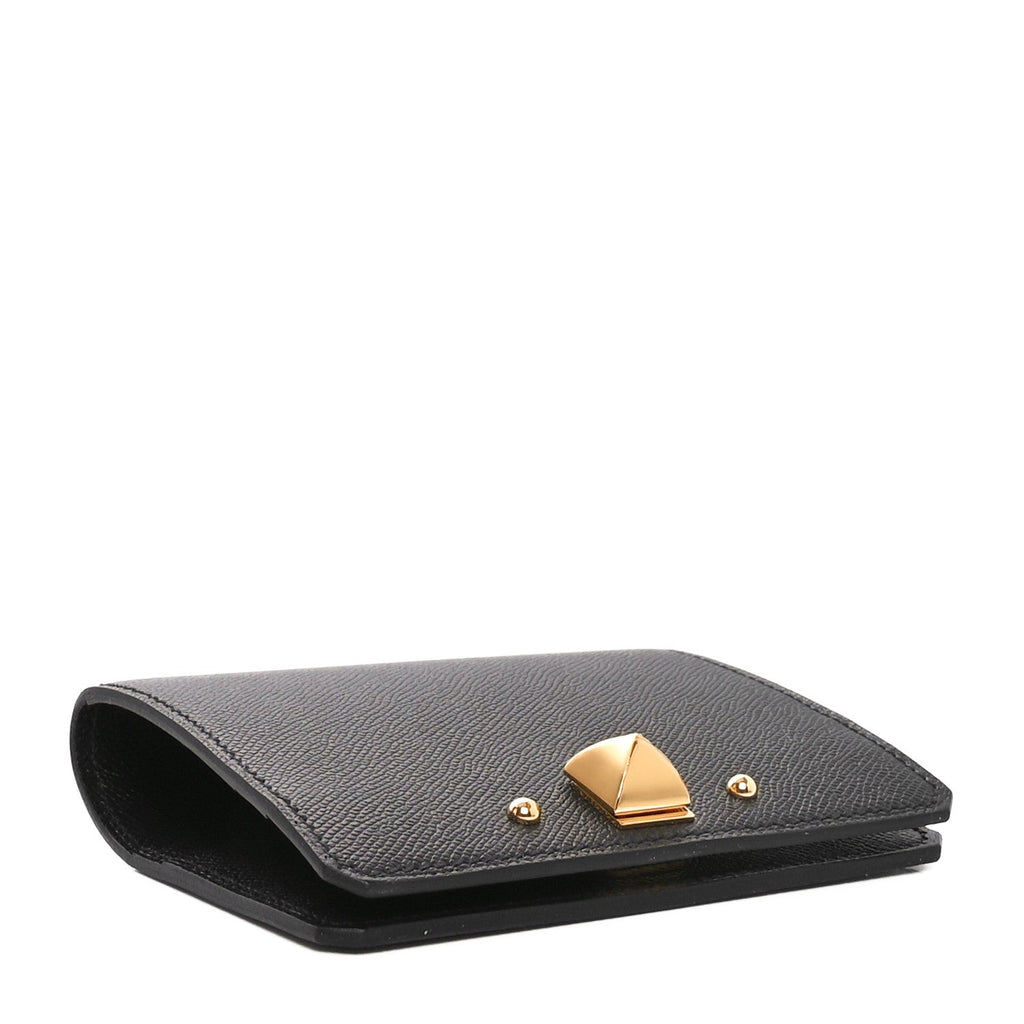 Madame Calfskin Medor  Holder Black