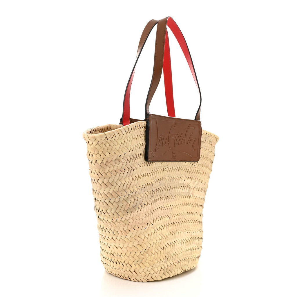 Woven Straw Loubishore Tote Beige