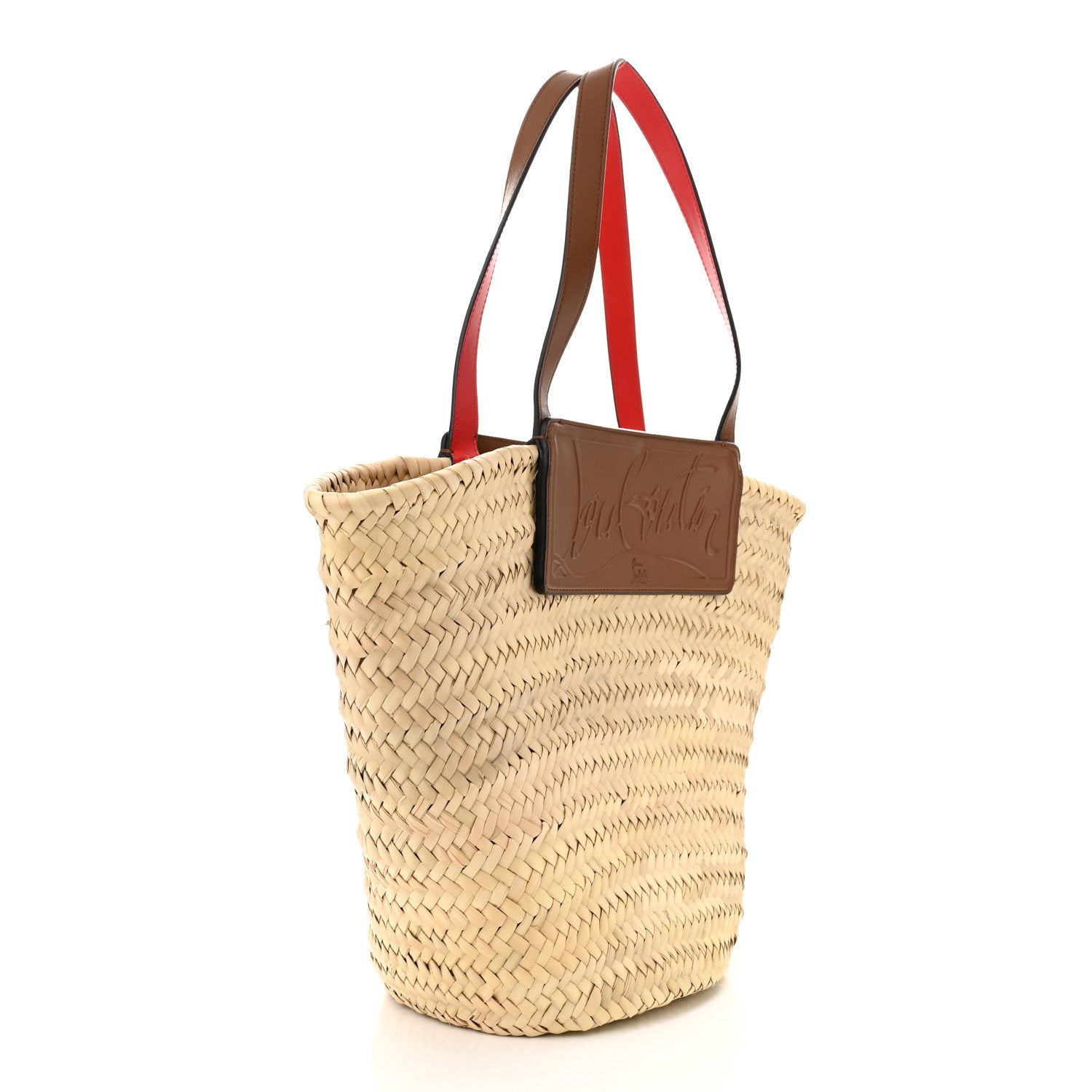 Woven Straw Loubishore Tote Beige