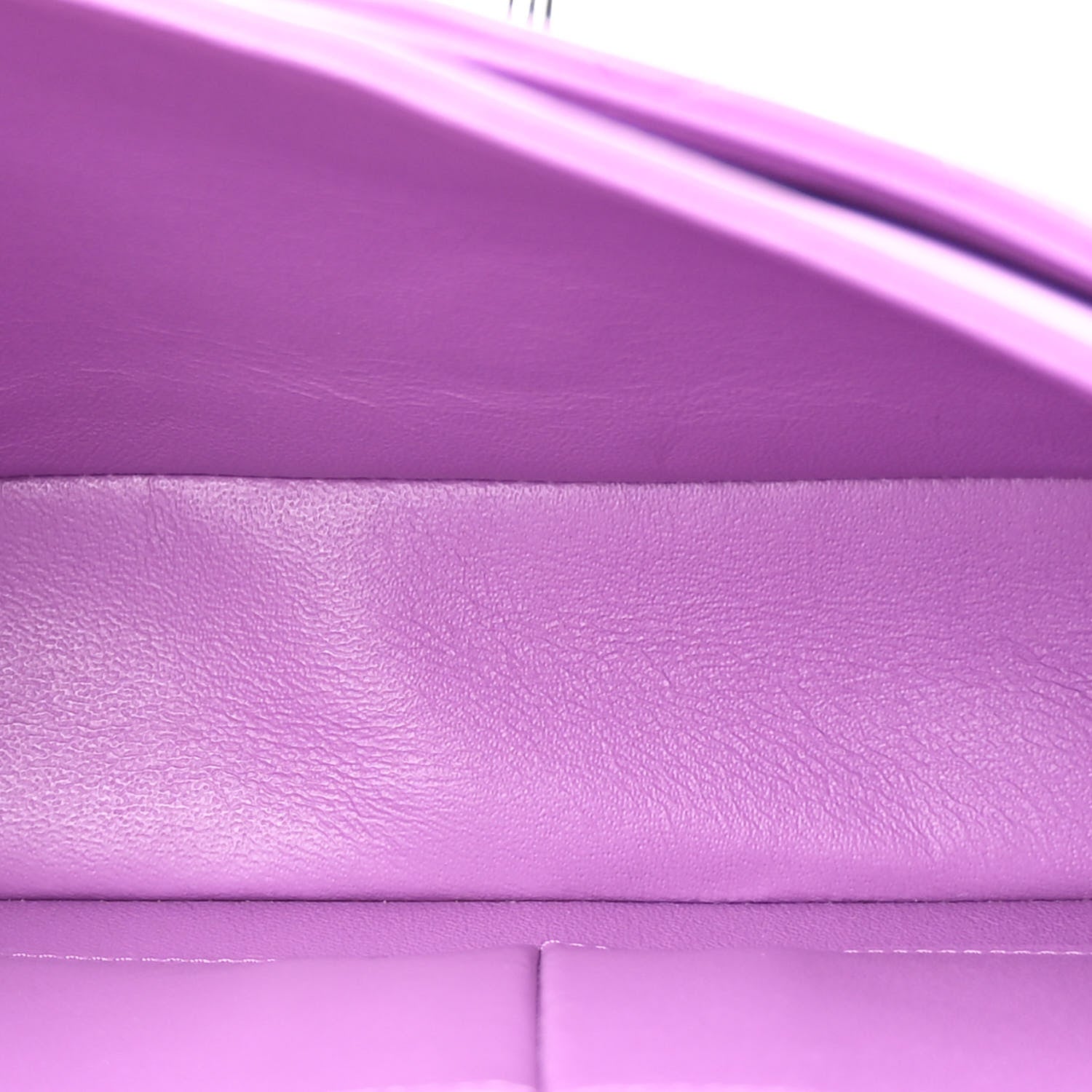 Lambskin Quilted Medium Double Flap Purple