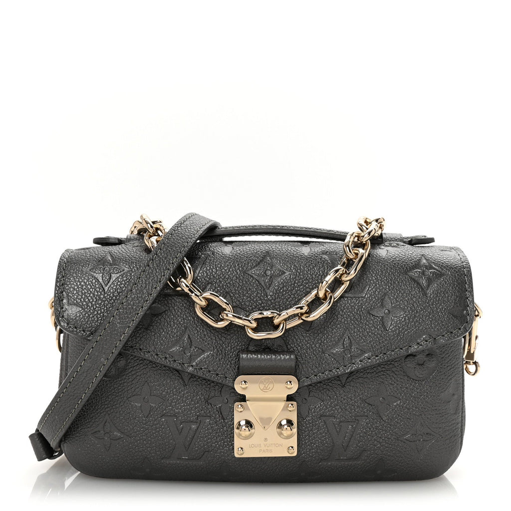 Shimmery Empreinte LV Ski Pochette Metis East West Gun Metal