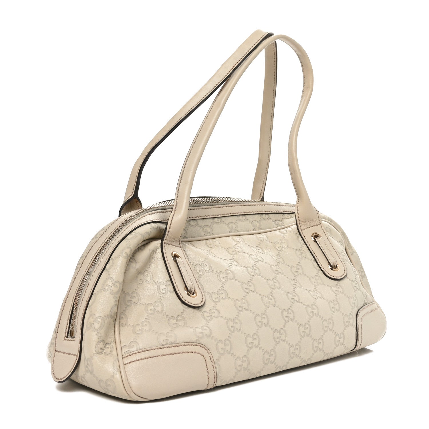 Guccissima Small Princy Satchel Off White
