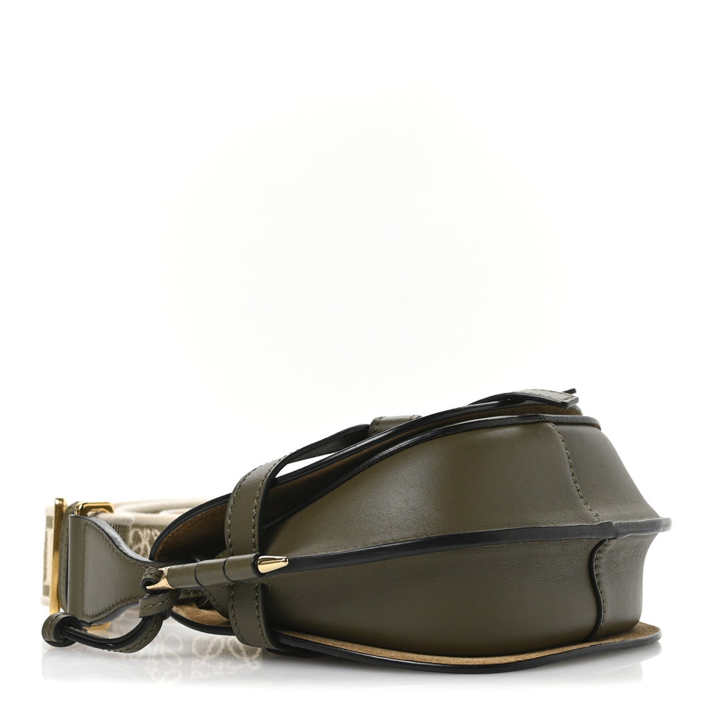 Calfskin Jacquard Mini Gate Dual Bag Autumn Green