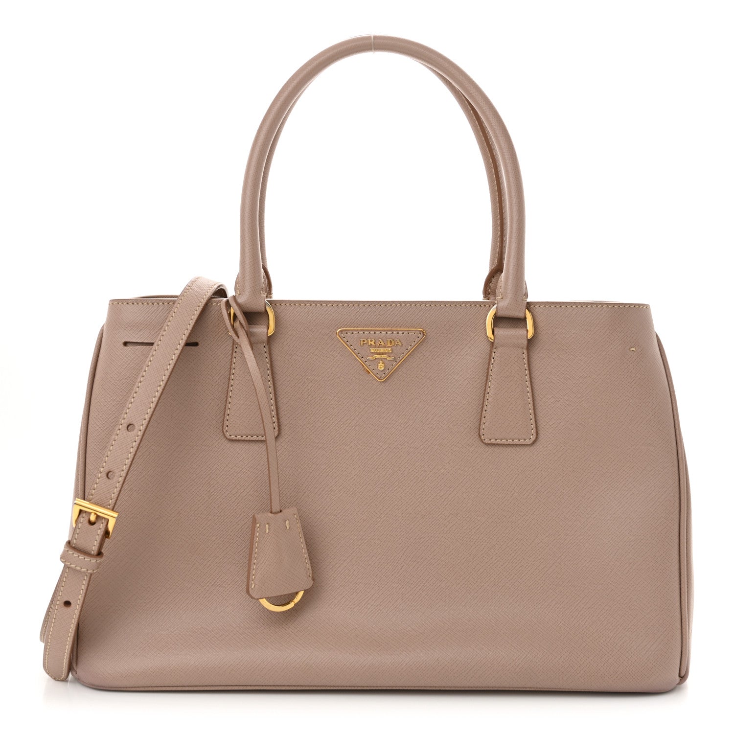 Saffiano Medium Galleria Double Zip Tote Cammeo