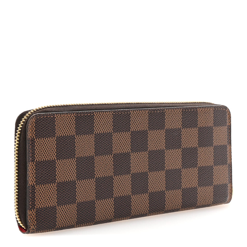 Damier Ebene Clemence Wallet Cherry