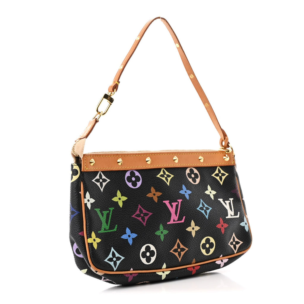 Monogram Multicolor Pochette Accessories Black