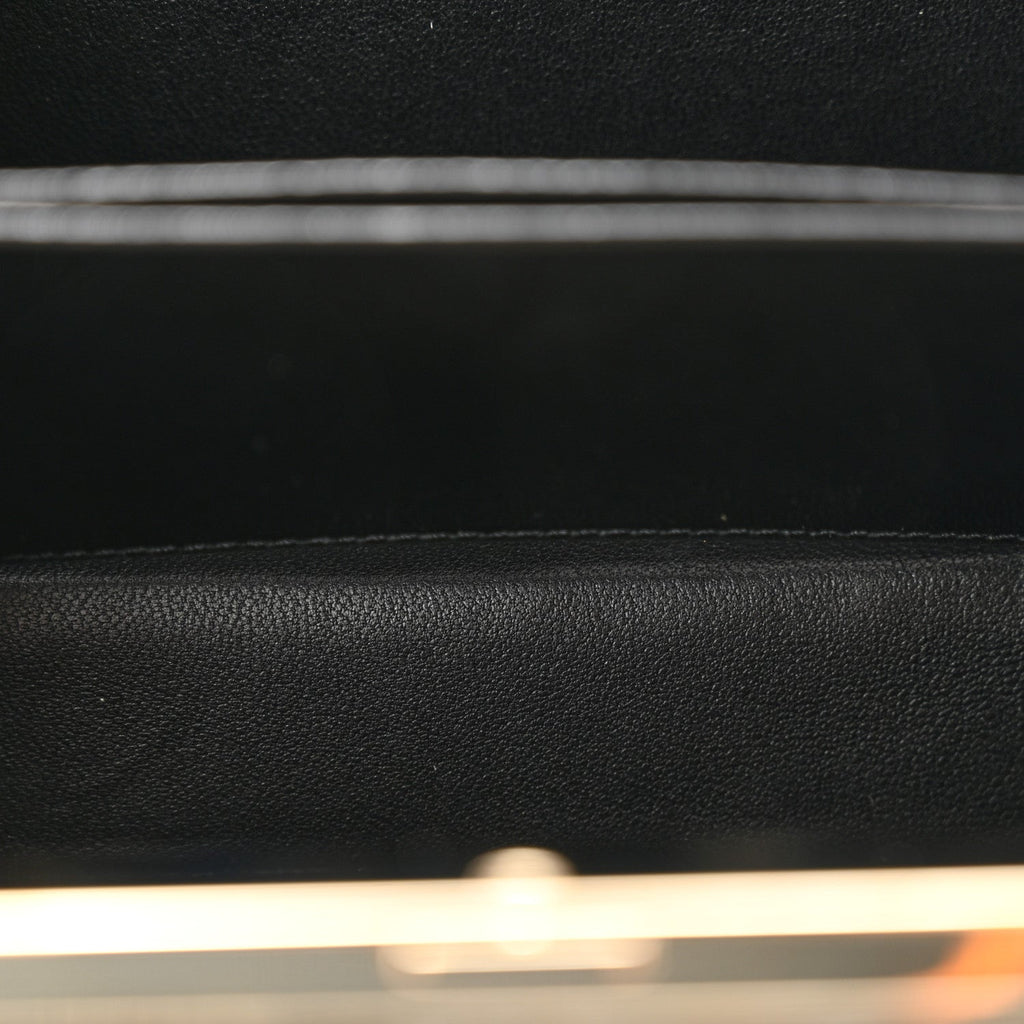 Lambskin Quilted Pearl CC Vanity Case Black