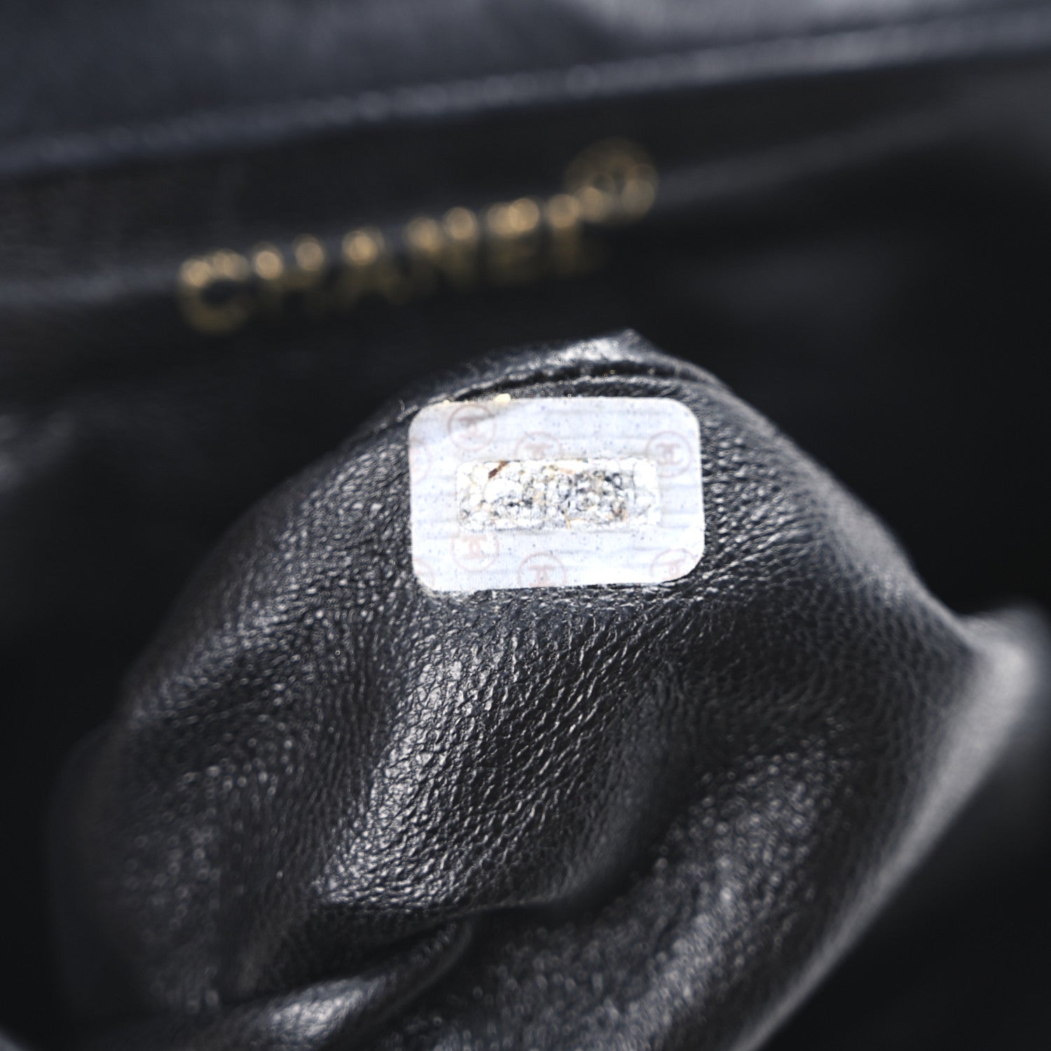 Lambskin Quilted Drawstring Backpack Black