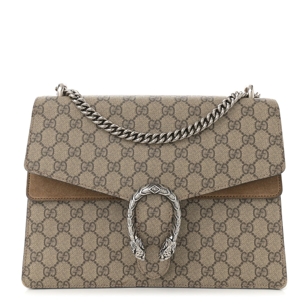 GG Supreme Monogram Medium Dionysus Shoulder Bag Taupe