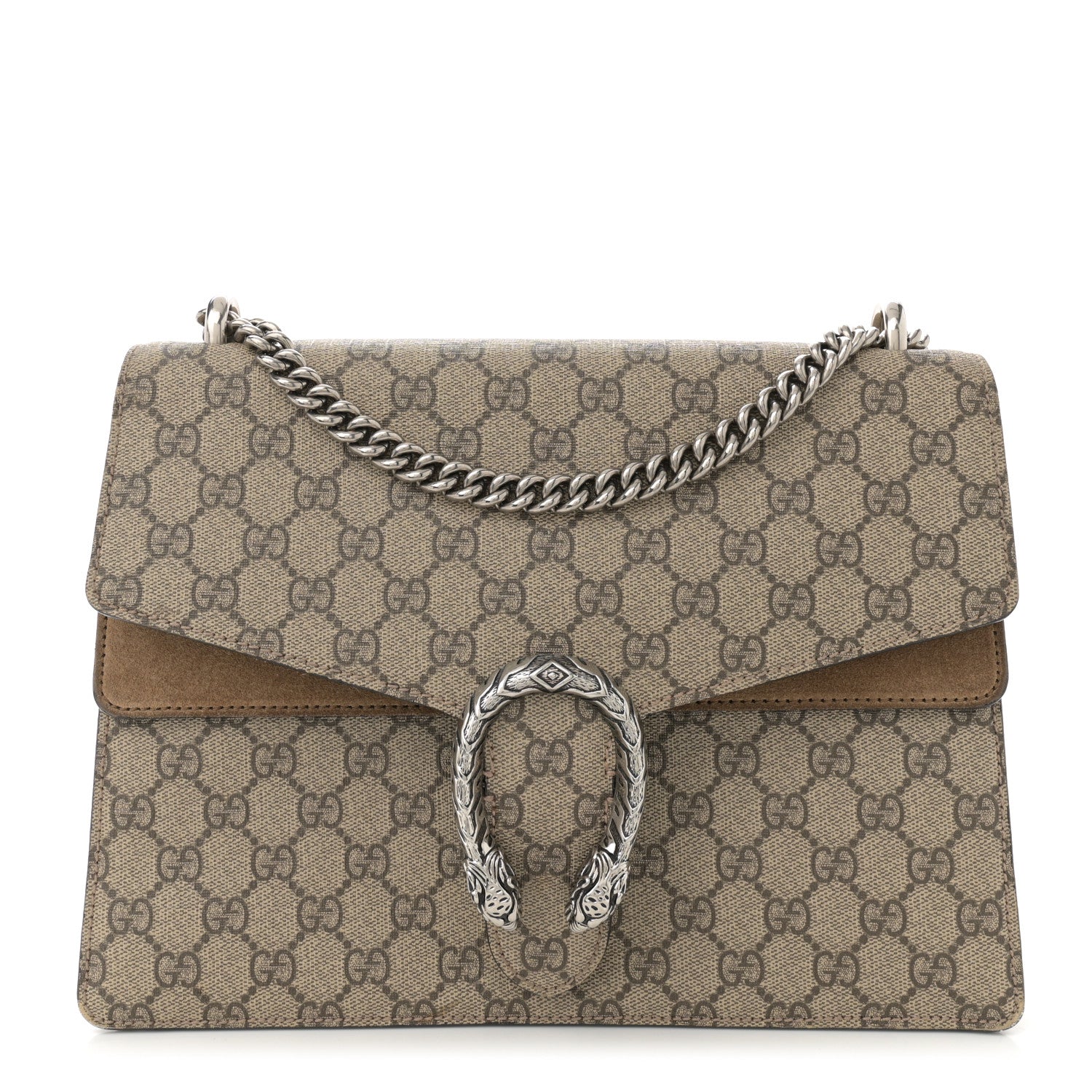 GG Supreme Monogram Medium Dionysus Shoulder Bag Taupe