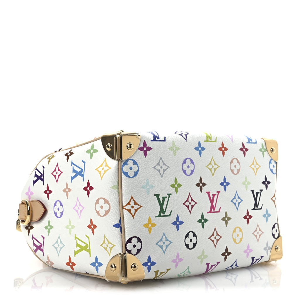 LV X TM Monogram Multicolor Speedy Bandouliere 25 White