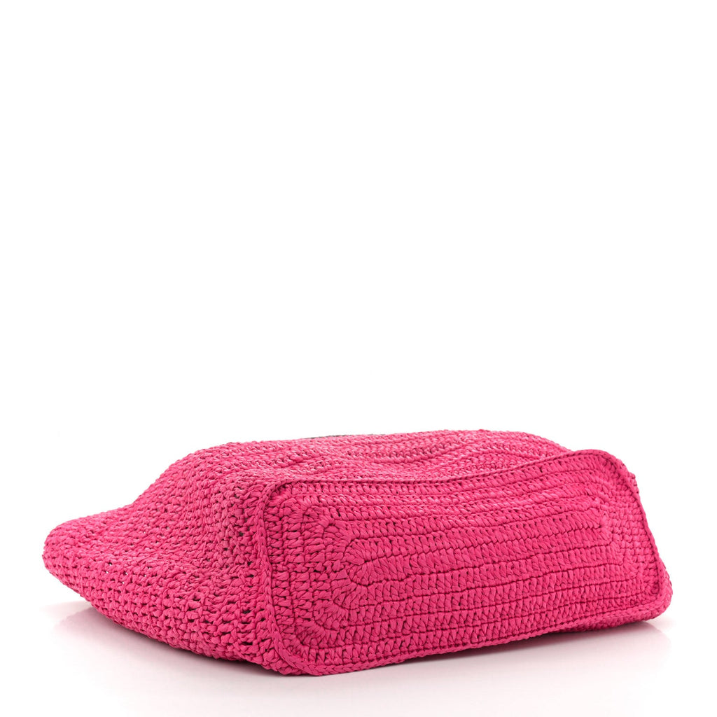 Raffia Rive Gauche Tote Pink