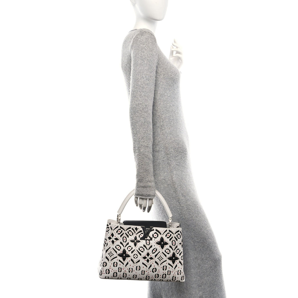 Calfskin Graphic Print Capucines MM