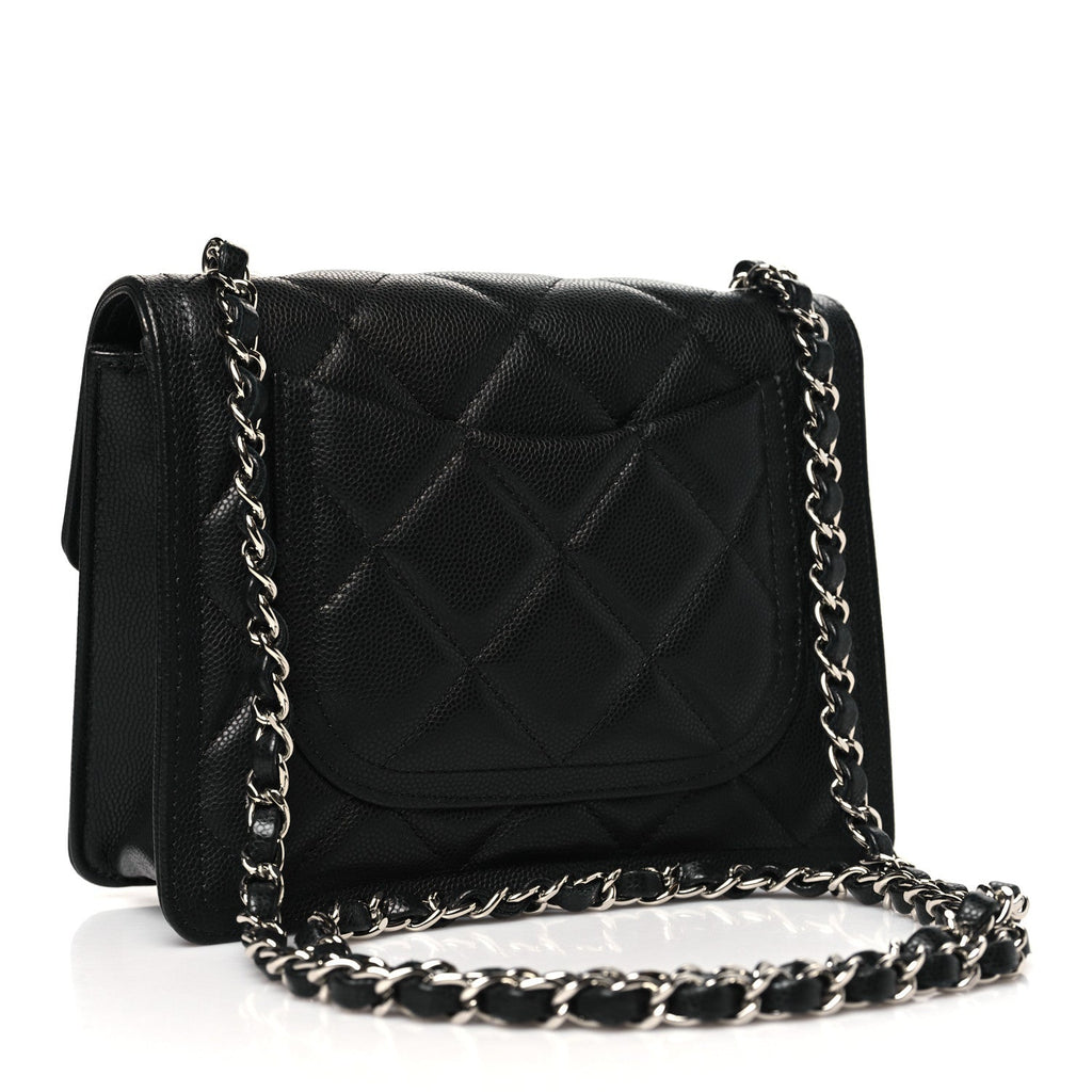 Caviar Quilted Mini Sweet Classic Flap Black