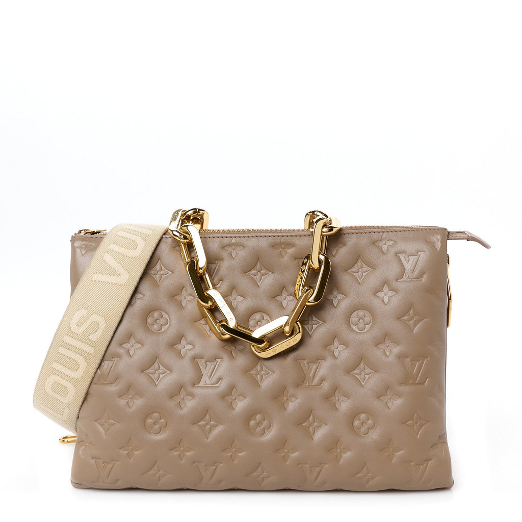 Lambskin Embossed Monogram Coussin MM
