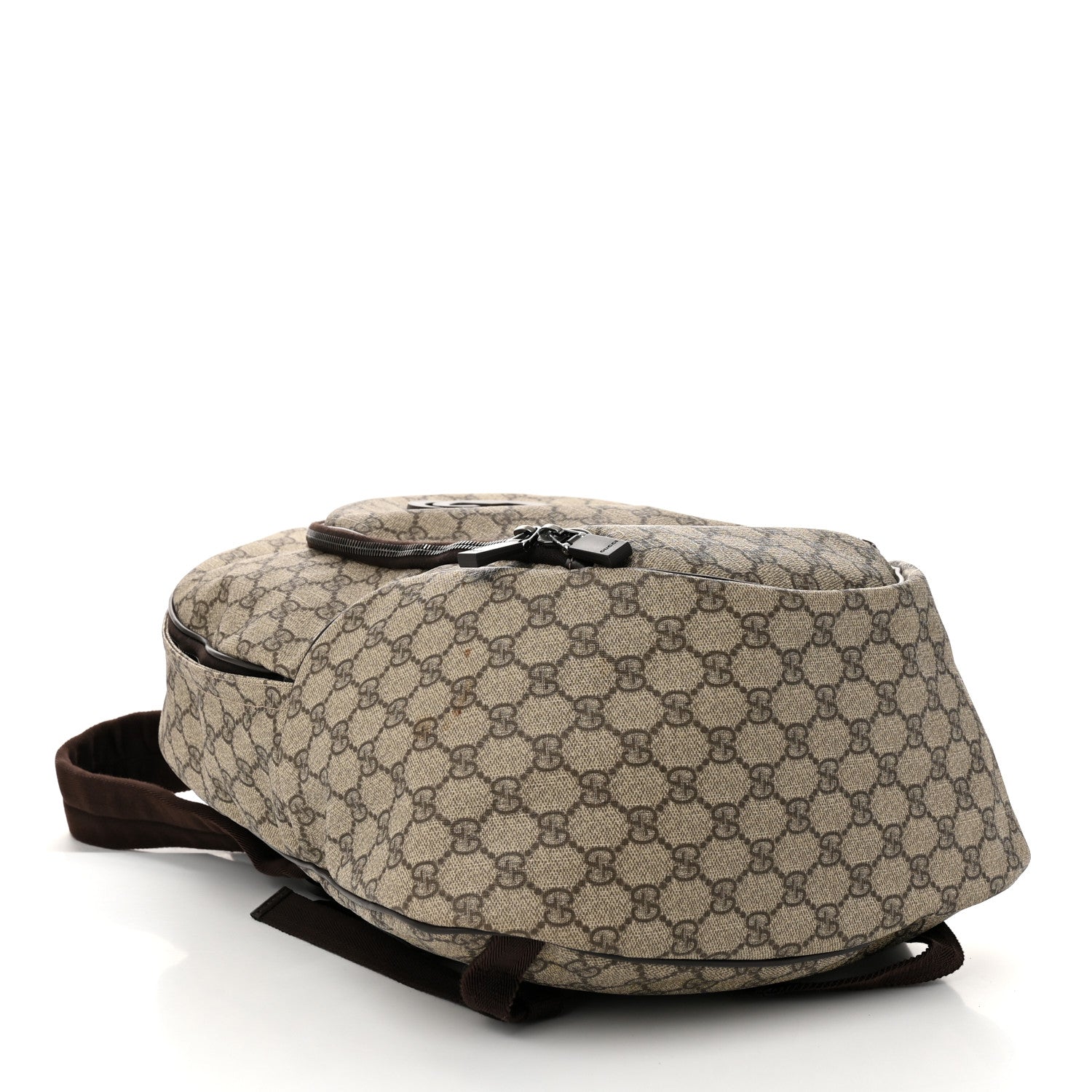 GG Plus Monogram Interlocking G Medium Backpack Dark Brown