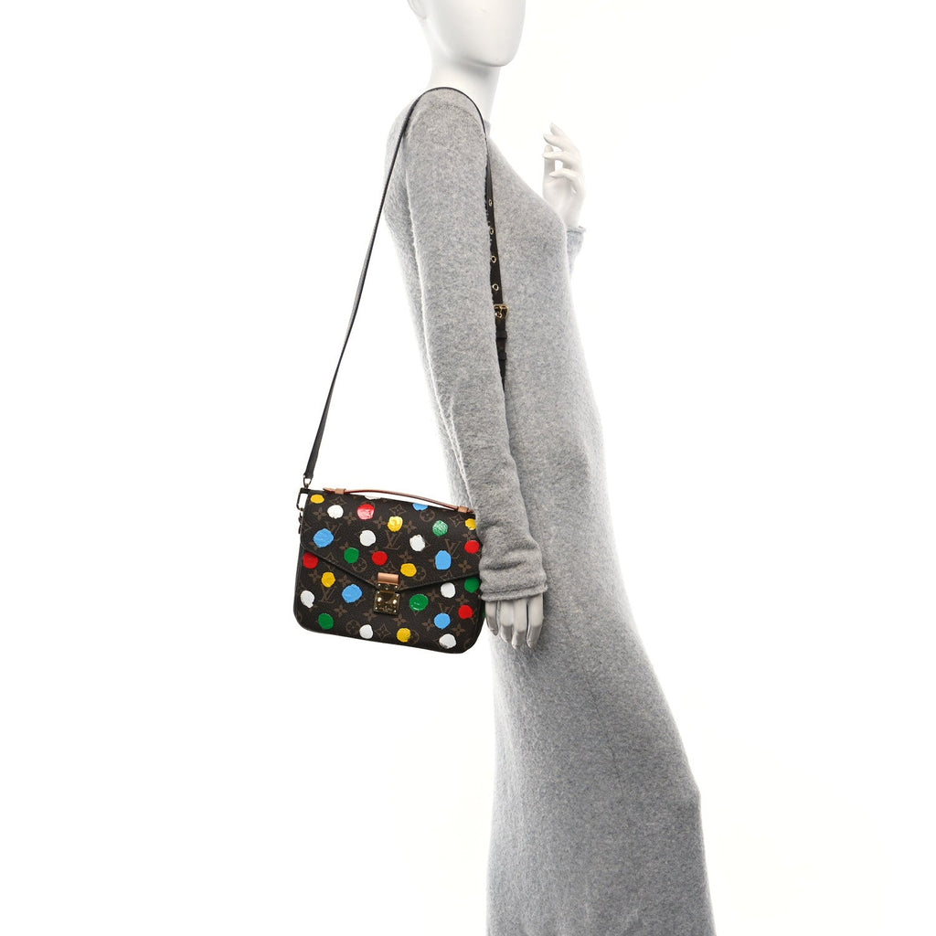 LV x YK Monogram Painted Dots Pochette Metis