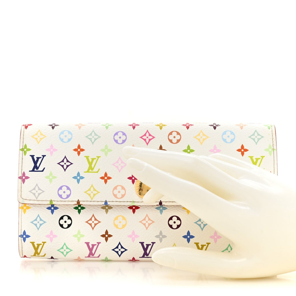 Monogram Multicolor Sarah Wallet White Citron