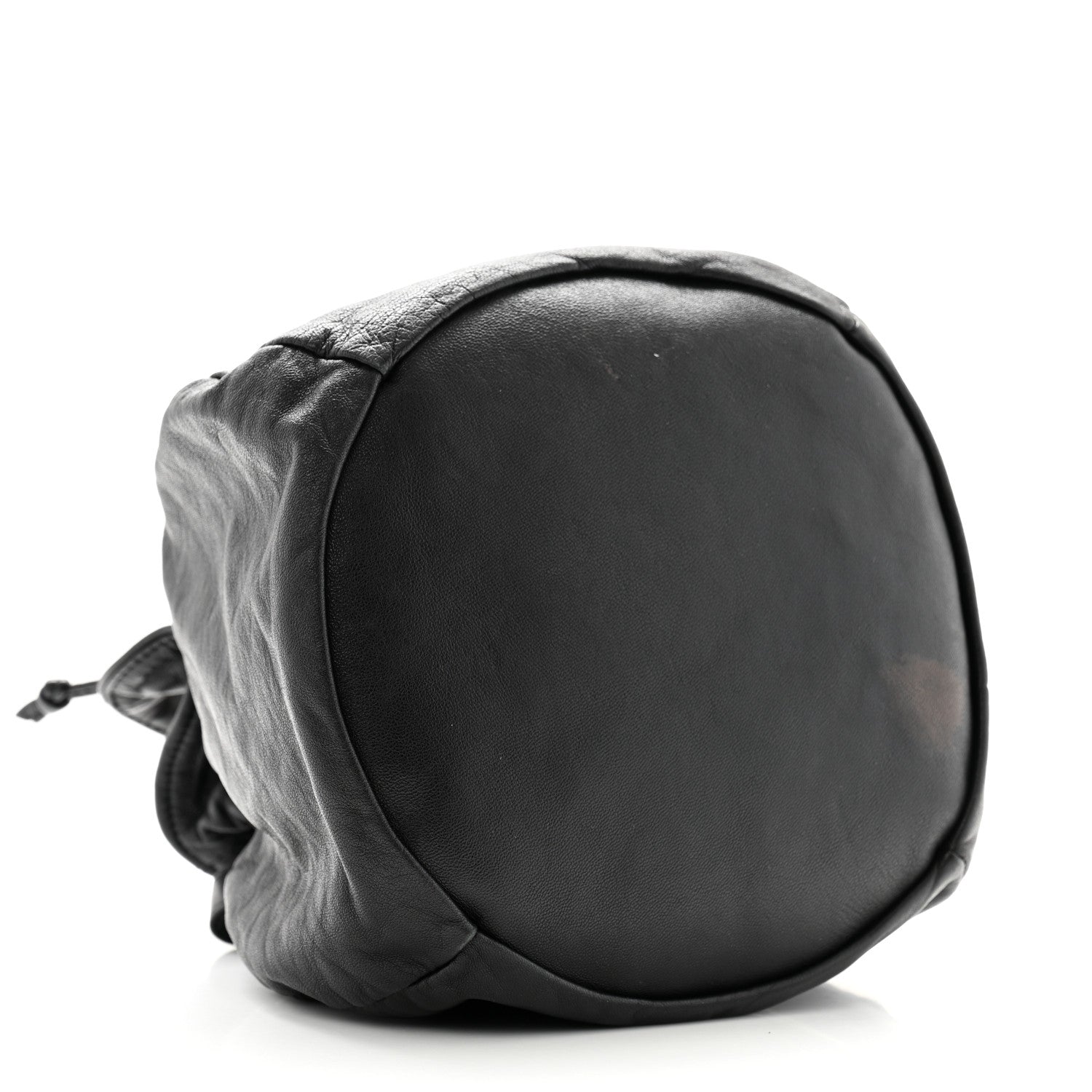 Lambskin Drawstring Bag Black