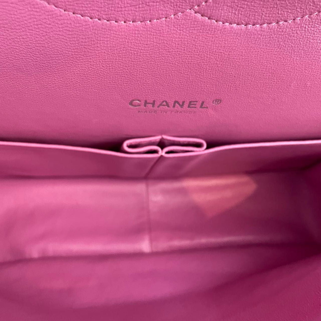 Chanel Timeless Classic Flap Bag Maxi Lilac Purple with Silver Hardware