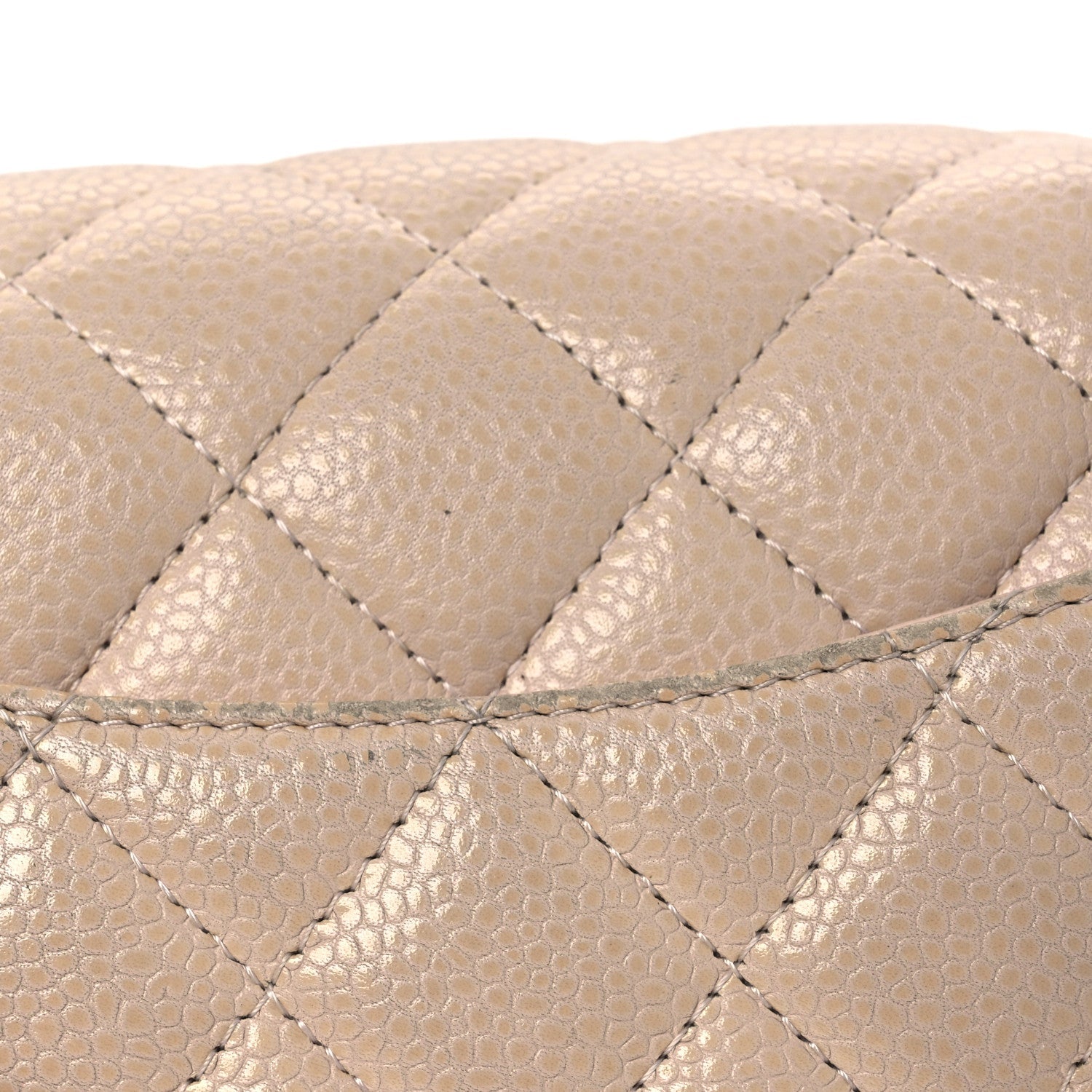 Caviar Quilted Mini Rectangular Flap Light Pink