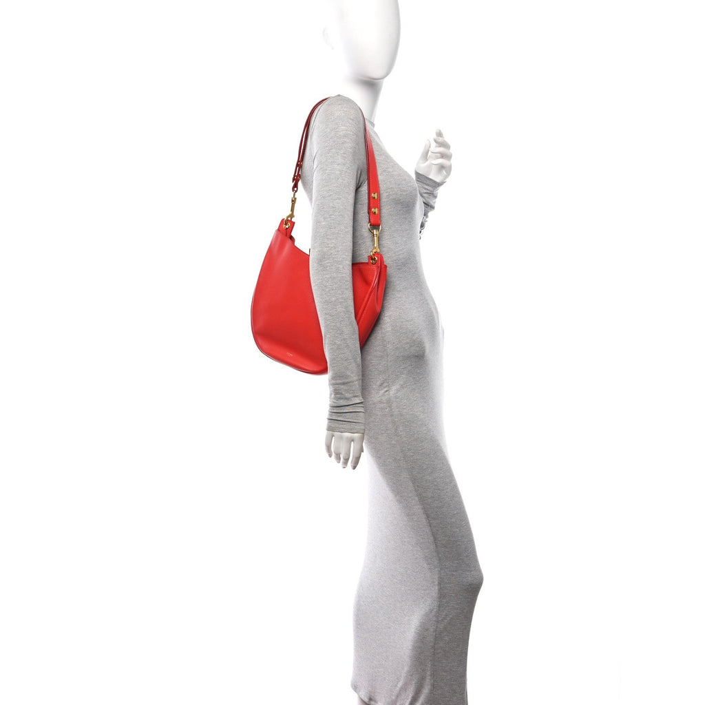 Natural Calfskin Hobo Red