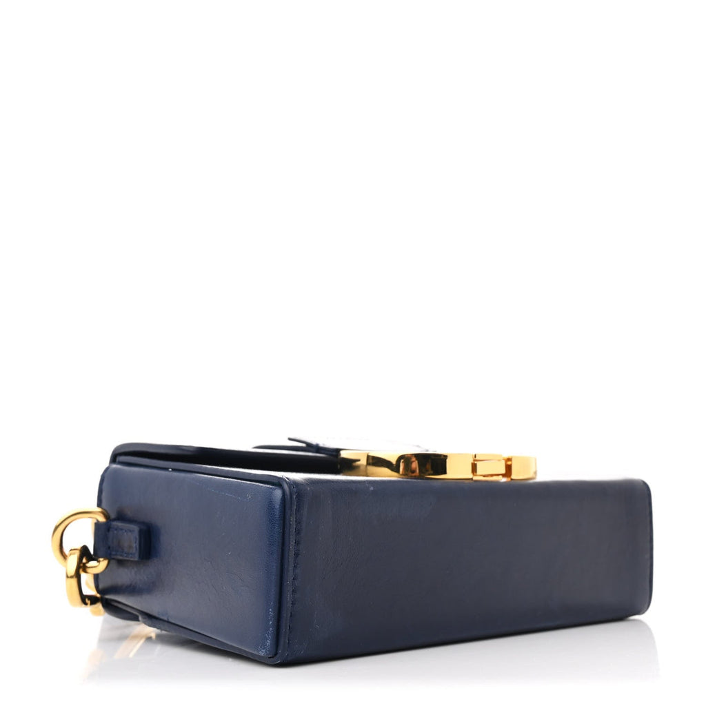 Smooth Calfskin 30 Montaigne Box Bag Navy