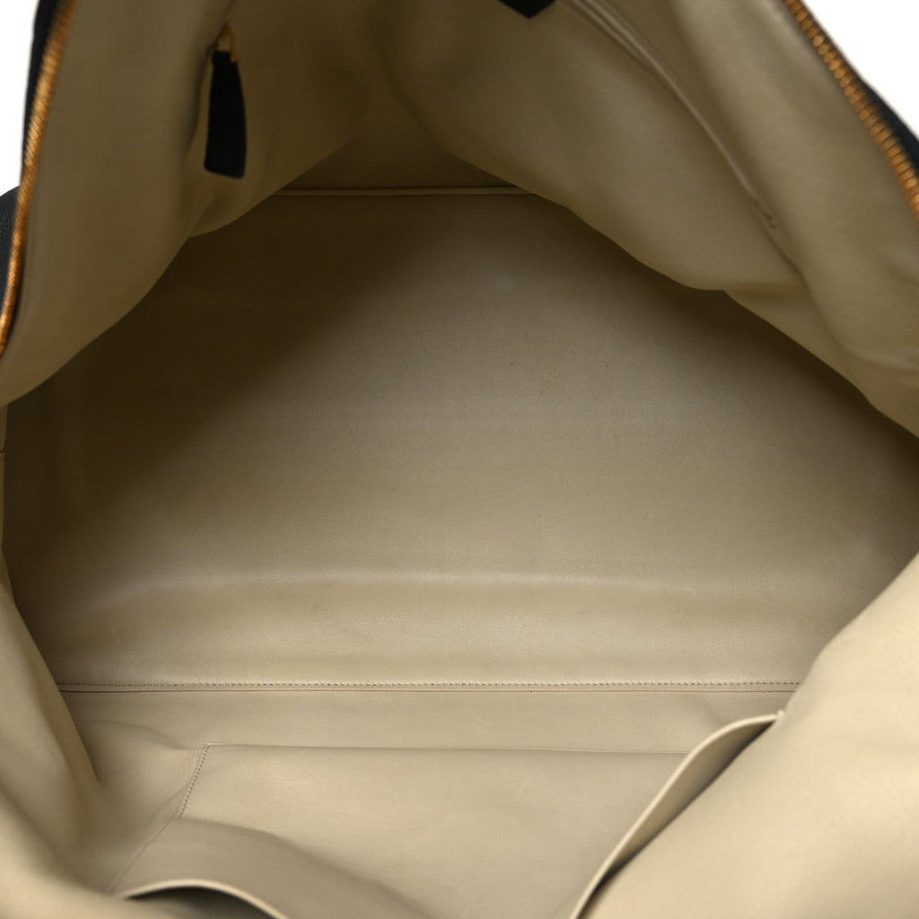 Matte Grained Calfskin Large Devon Bag Black