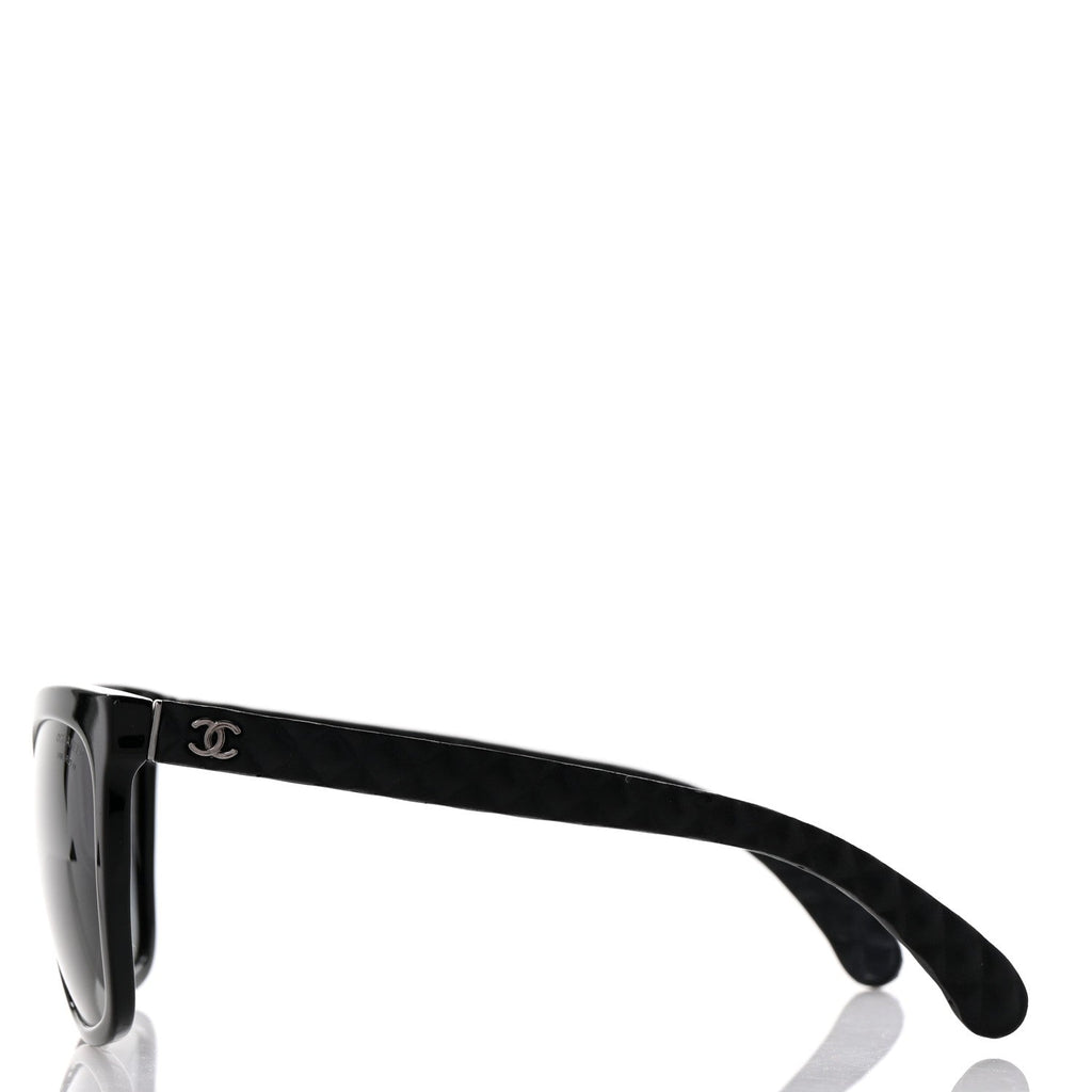 Acetate Quilted Polarized Butterfly CC Sunglasses 5288-Q Black