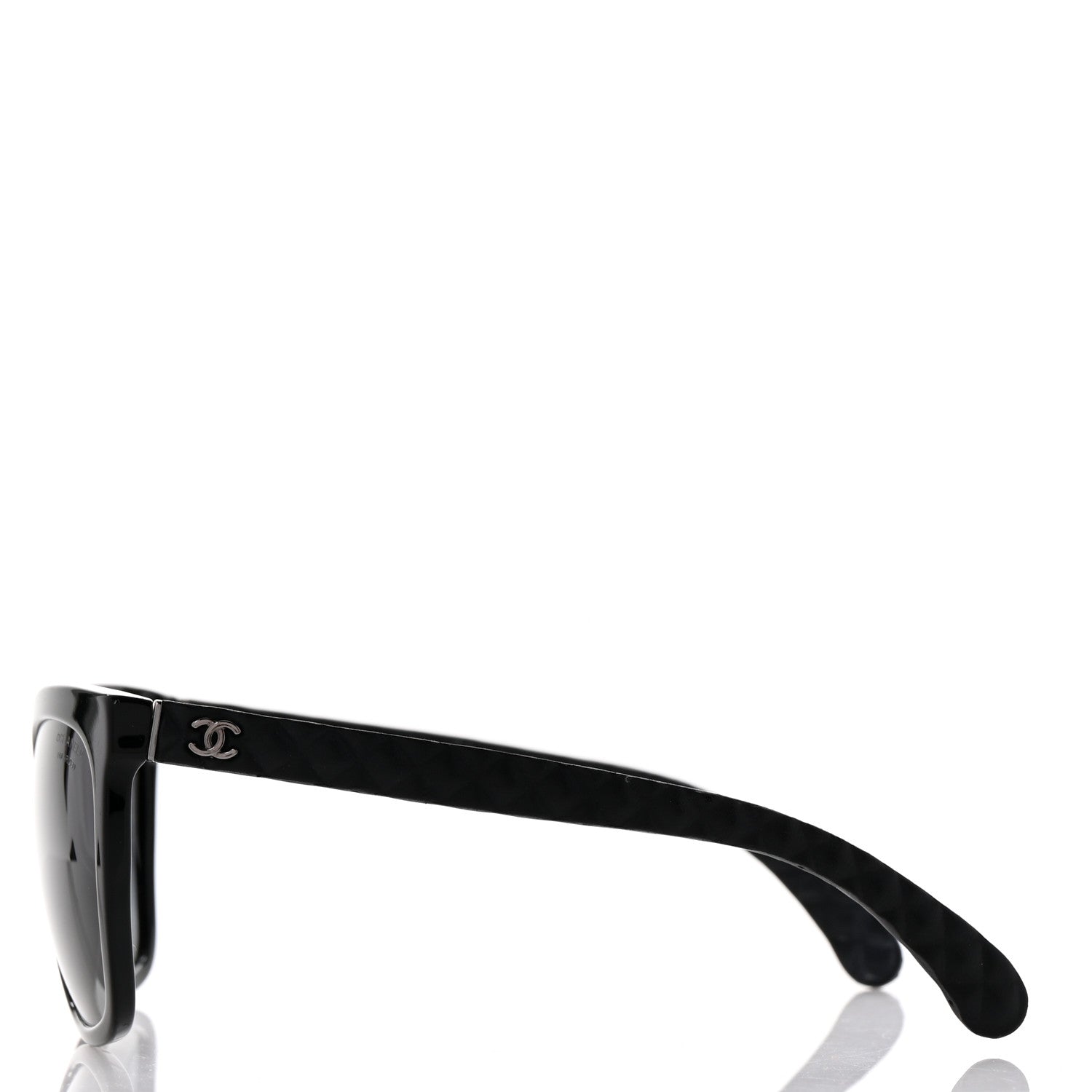 Acetate Quilted Polarized Butterfly CC Sunglasses 5288-Q Black