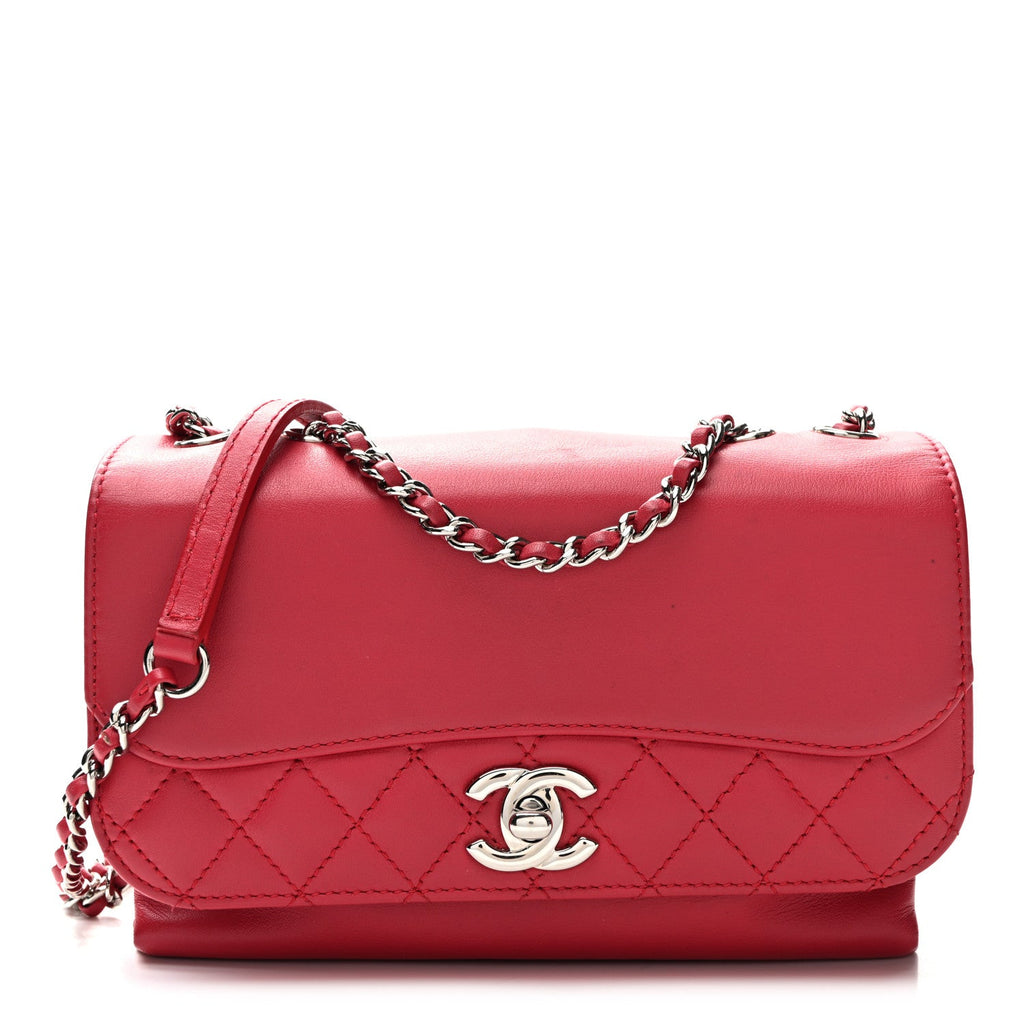 Calfskin Mini Tramezzo Flap Red
