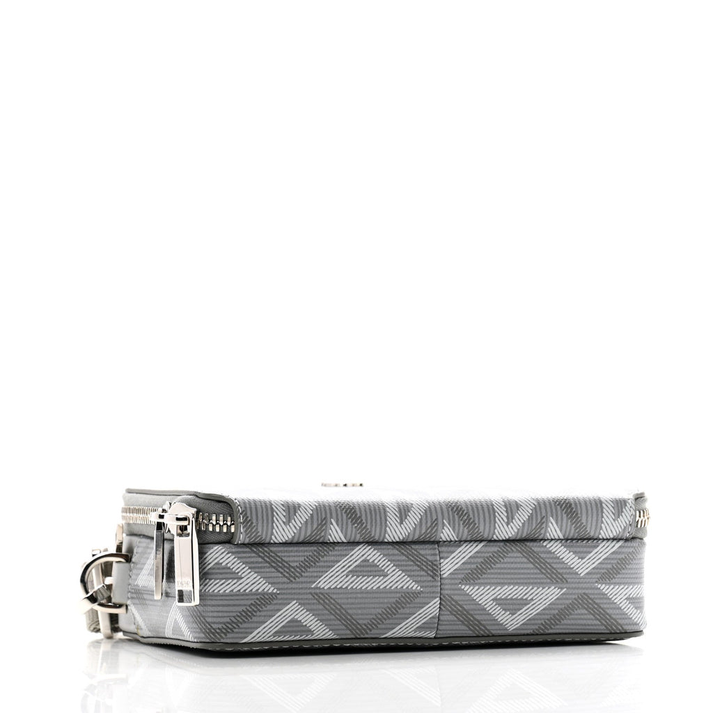Coated Canvas CD Diamond Messenger Pouch Grey