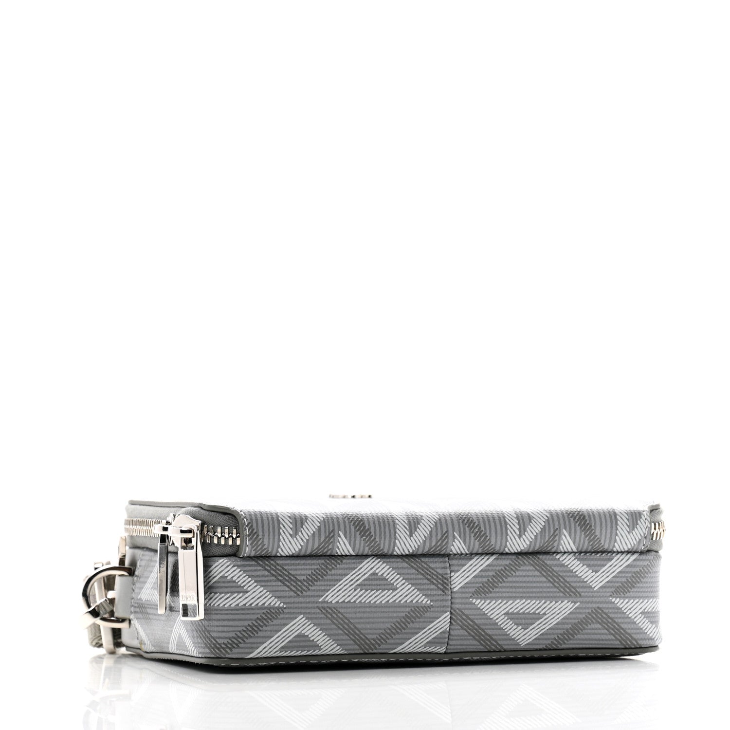 Coated Canvas CD Diamond Messenger Pouch Grey
