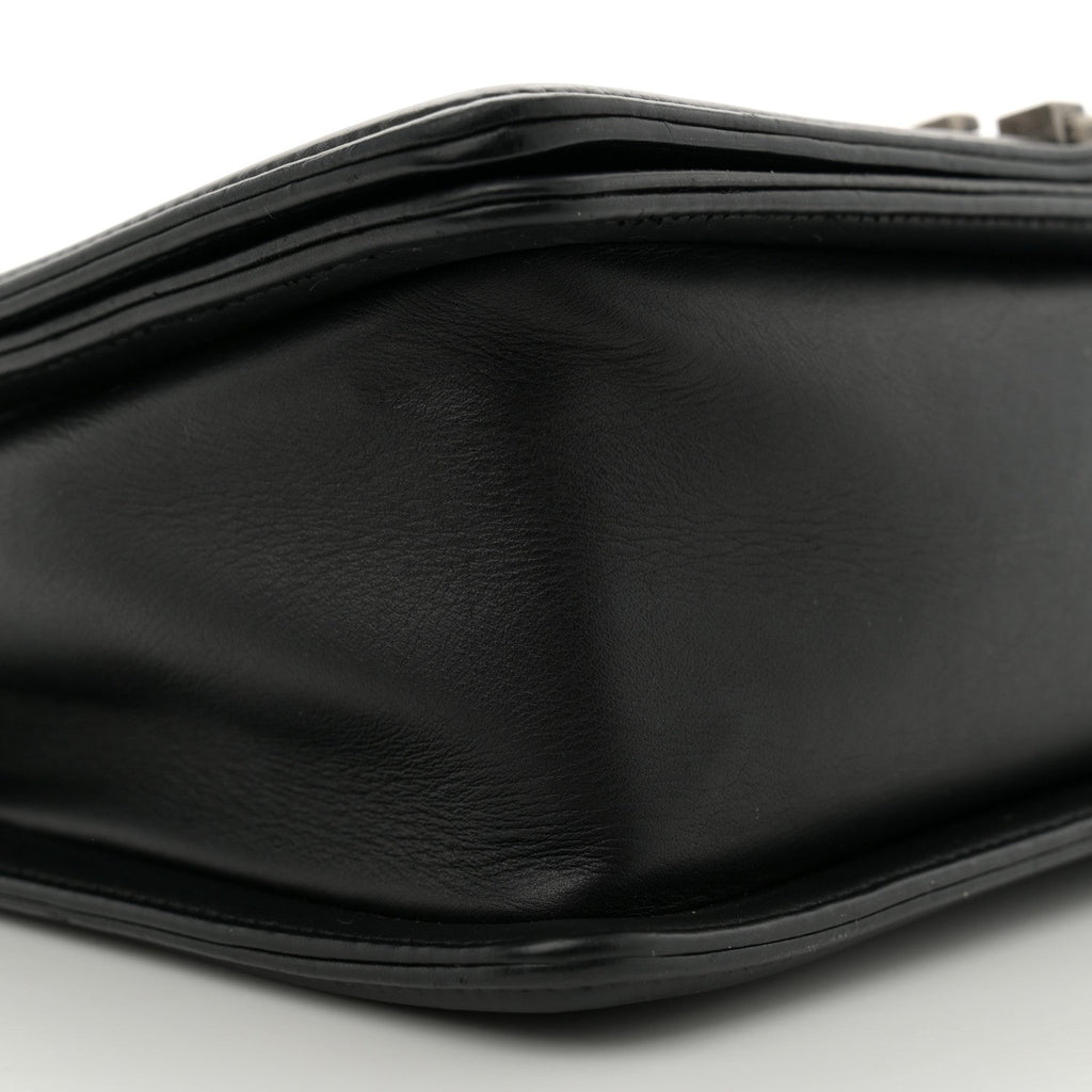 Calfskin Quilted Medium Boy Flap Black